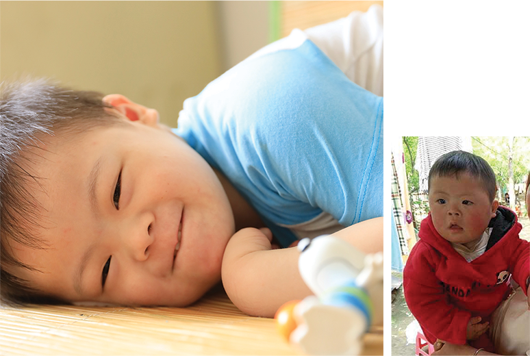 Two images of Auden, who is finally adopted!