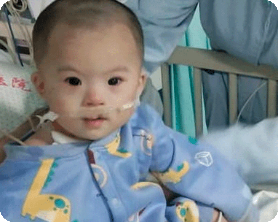 Rowan in the healing home after a surgery