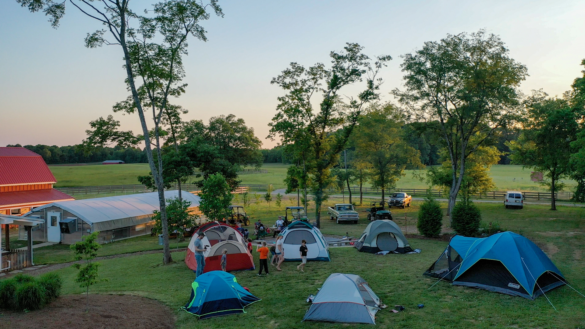 The father/child campsite at Rory's homestead