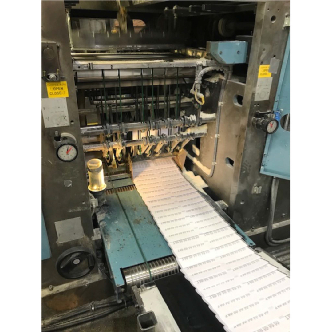 Ausbund papers running through the printing press