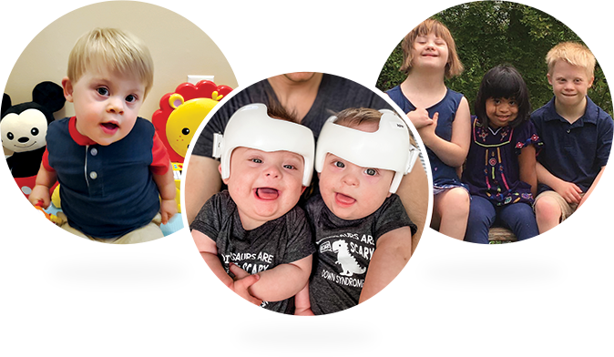 Collage of children with special needs Room to Bloom has helped