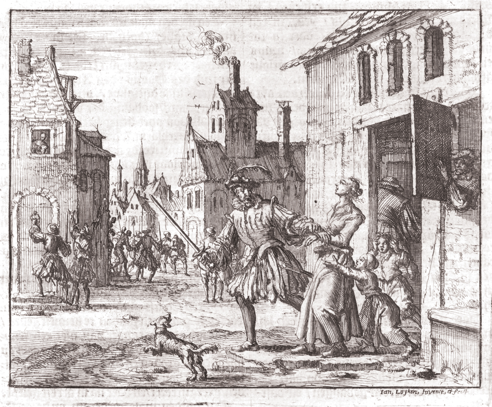 Persecution in Switzerland, 1637 —Sketch by Jon Luyken - Reflections on the Martyrs
