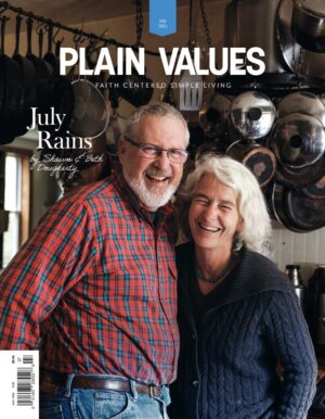 Shawn and Beth Dougherty on the cover of Plain Values